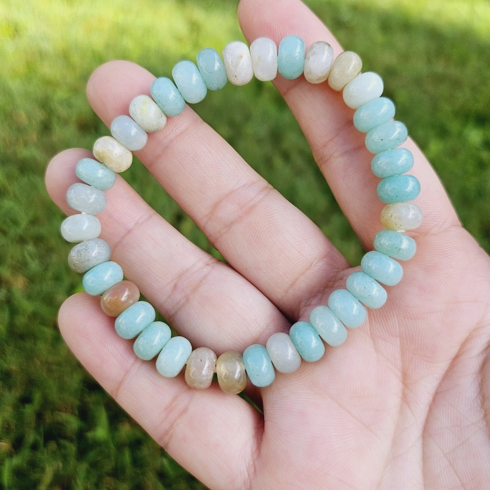 Caribbean calcite bracelet donut
